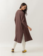 Cardigan com Fendas Sophie Marrom