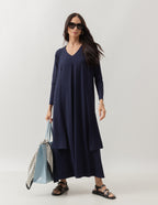 Conjunto Sophie Azul Marinho - Vestido e Cardigan