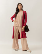 Cardigan com Fendas Sophie Bordo