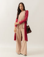 Cardigan com Fendas Sophie Bordo