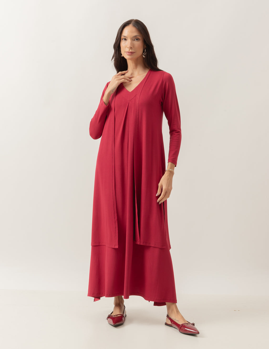Conjunto Sophie Bordo - Vestido e Cardigan