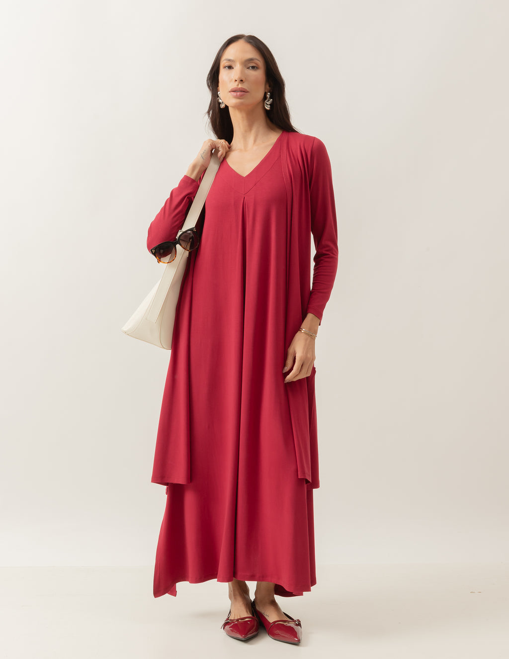 Conjunto Sophie Bordo - Vestido e Cardigan