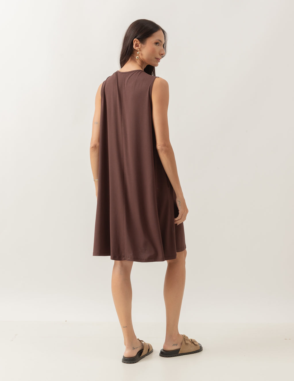 Vestido Liz Marrom