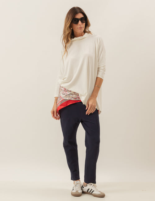 Blusa Gola Boba Oversized Off White