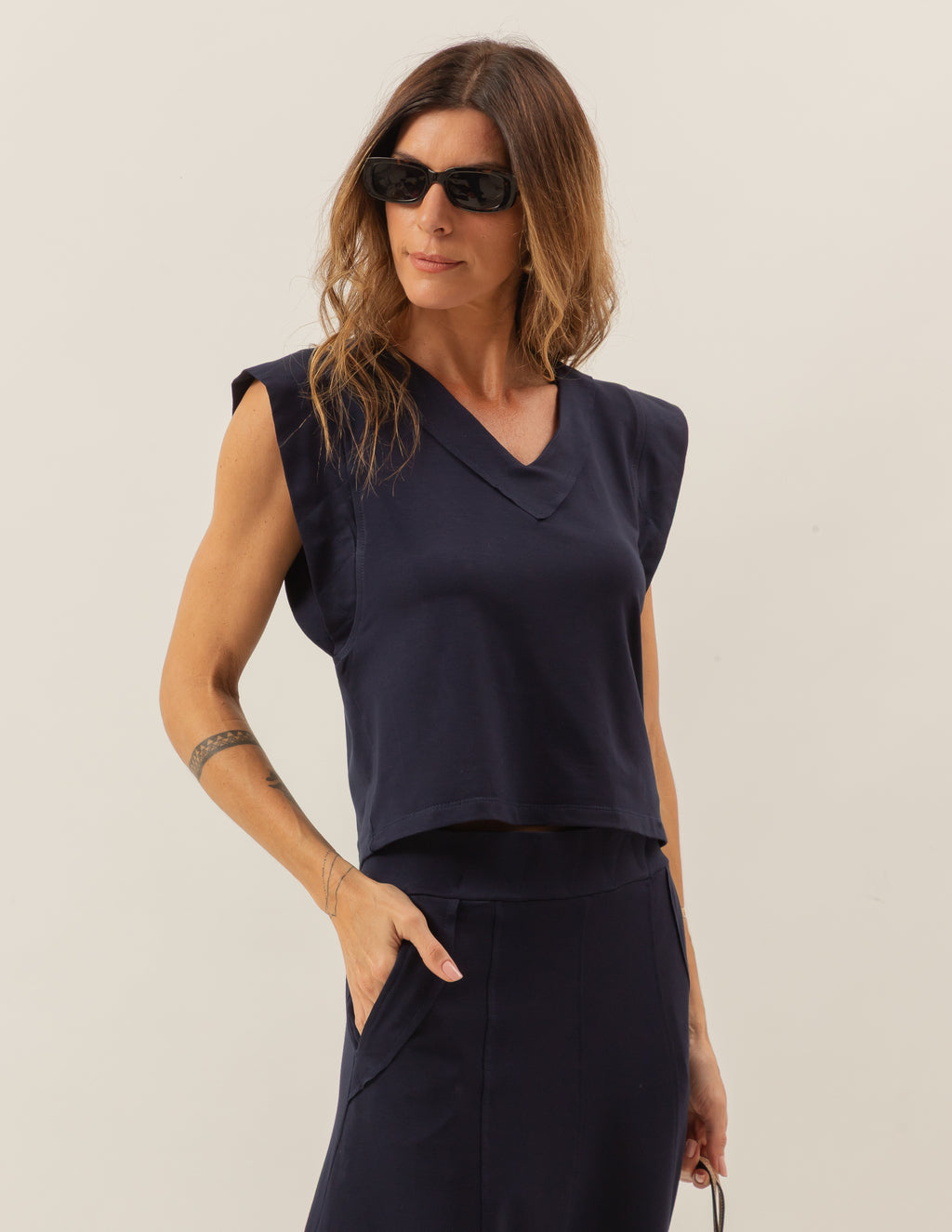 Blusa Alessia Azul Marinho