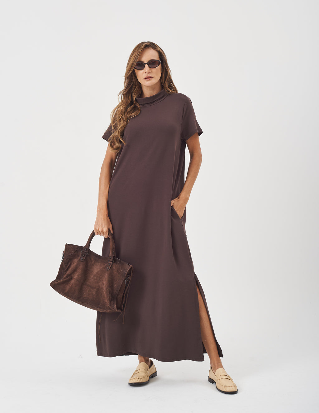Vestido Agnes Marrom