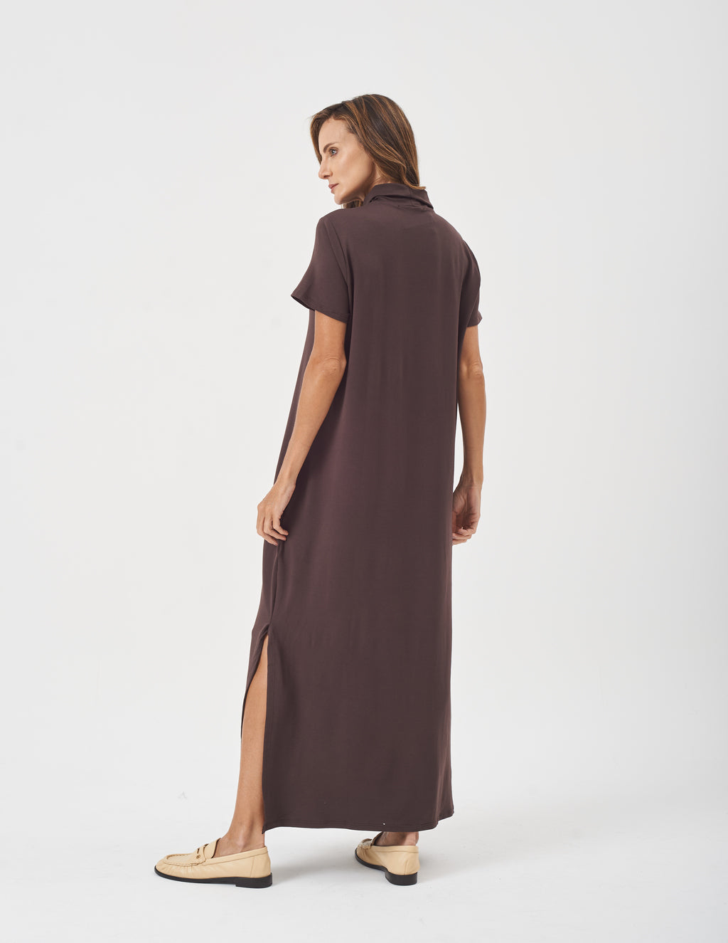 Vestido Agnes Marrom