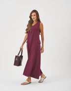 Vestido Pespontado Anastasia Malbec