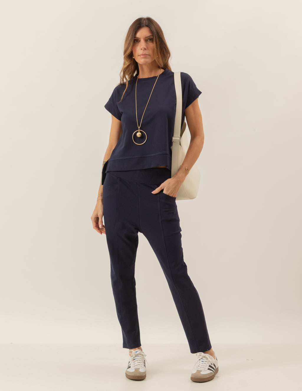 Blusa Mullet Eleonora Azul Marinho