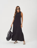 Vestido Riviera Canelado Preto