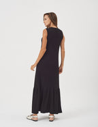 Vestido Riviera Canelado Preto