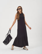 Vestido Riviera Canelado Preto