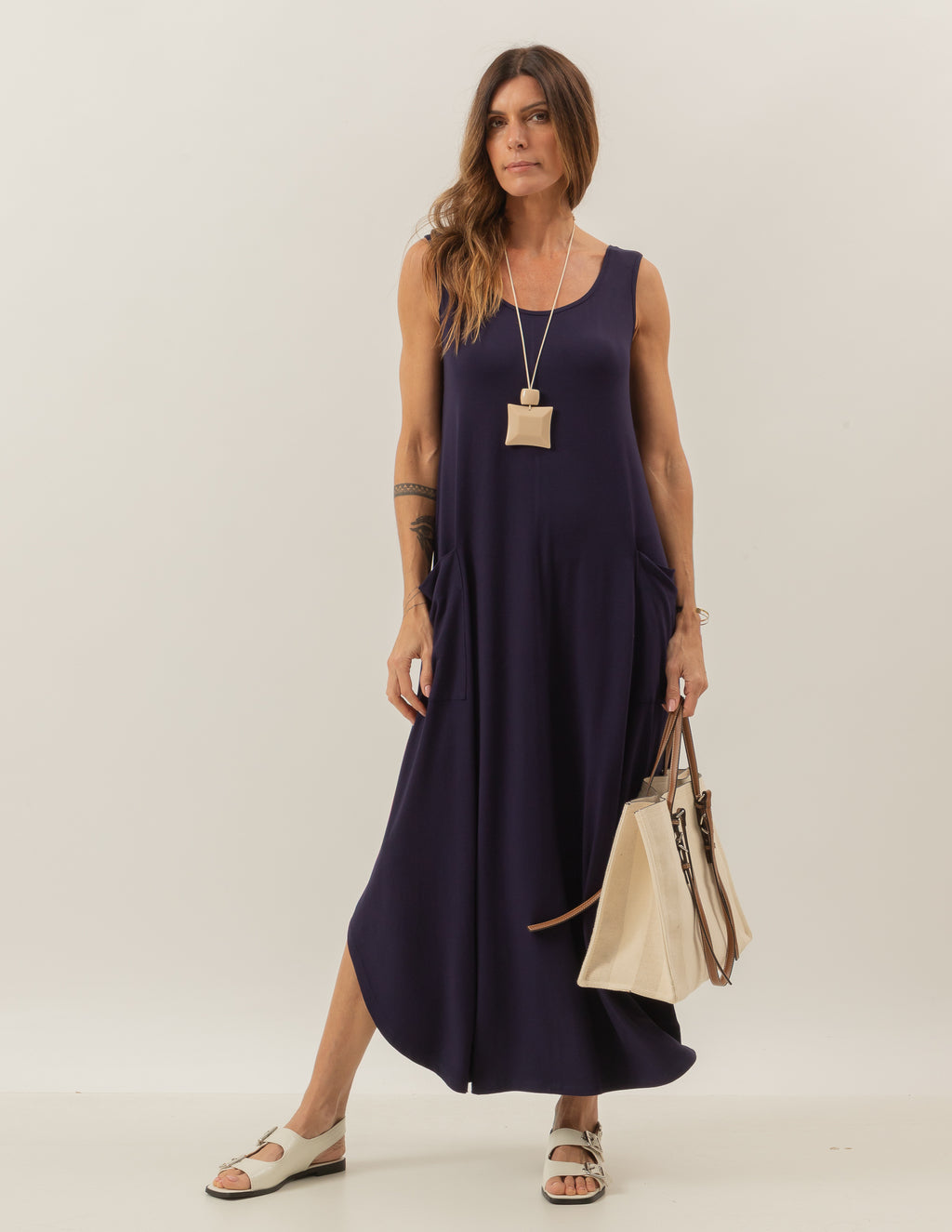 Vestido Longo Veneza Marinho