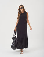 Vestido Riviera Canelado Preto