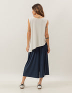 Conjunto Blusa Florence Off White e Calça Mônaco Marinho