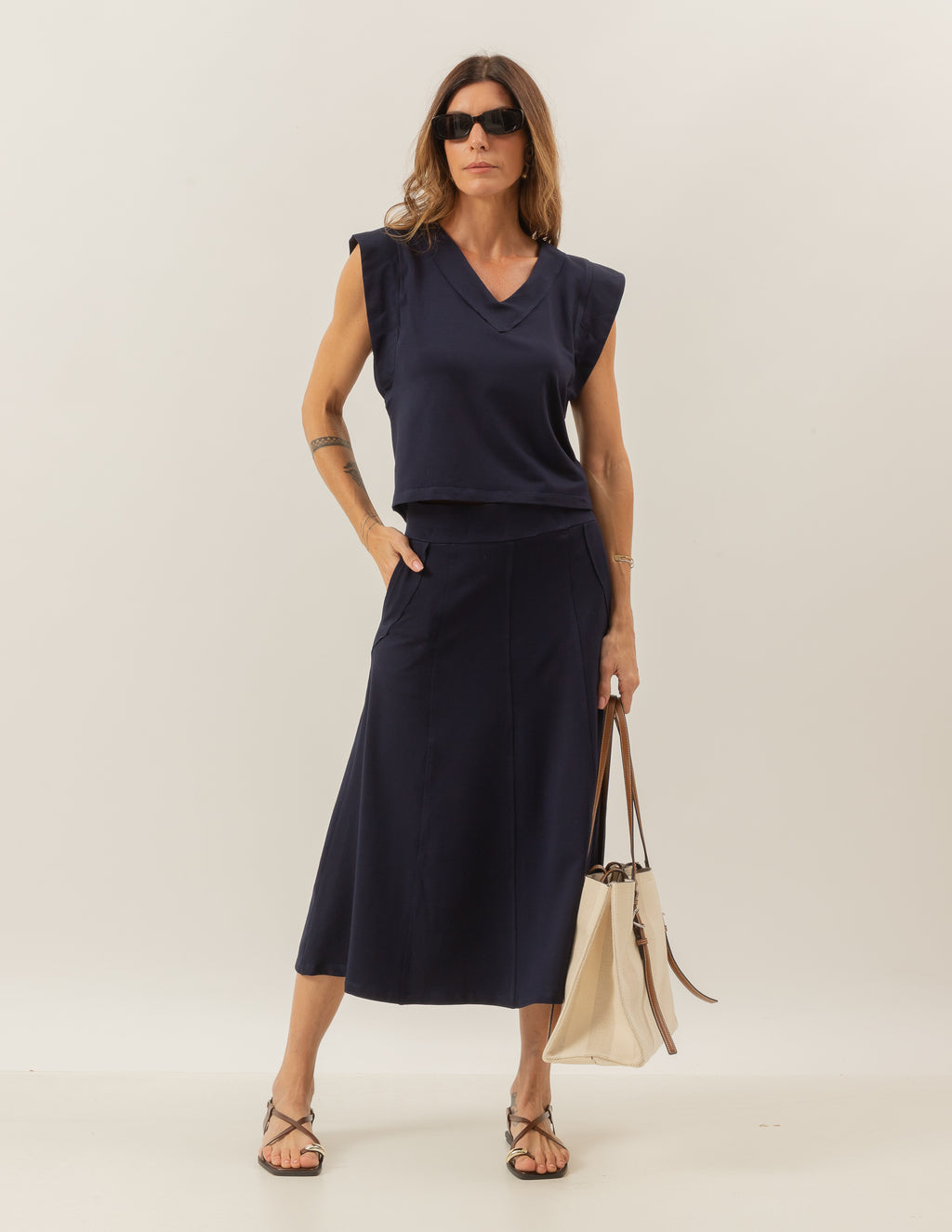 Blusa Alessia Azul Marinho
