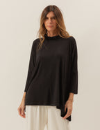 Kit Blusa Gola Boba Oversized: Preto, Mescla e Azul Marinho