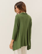 Blusa Gola Boba Oversized Verde Militar