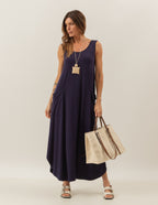 Vestido Longo Veneza Marinho