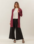 CARDIGAN CURTO BORDÔ