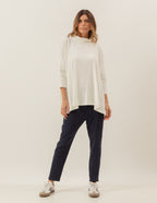 Blusa Gola Boba Oversized Off White