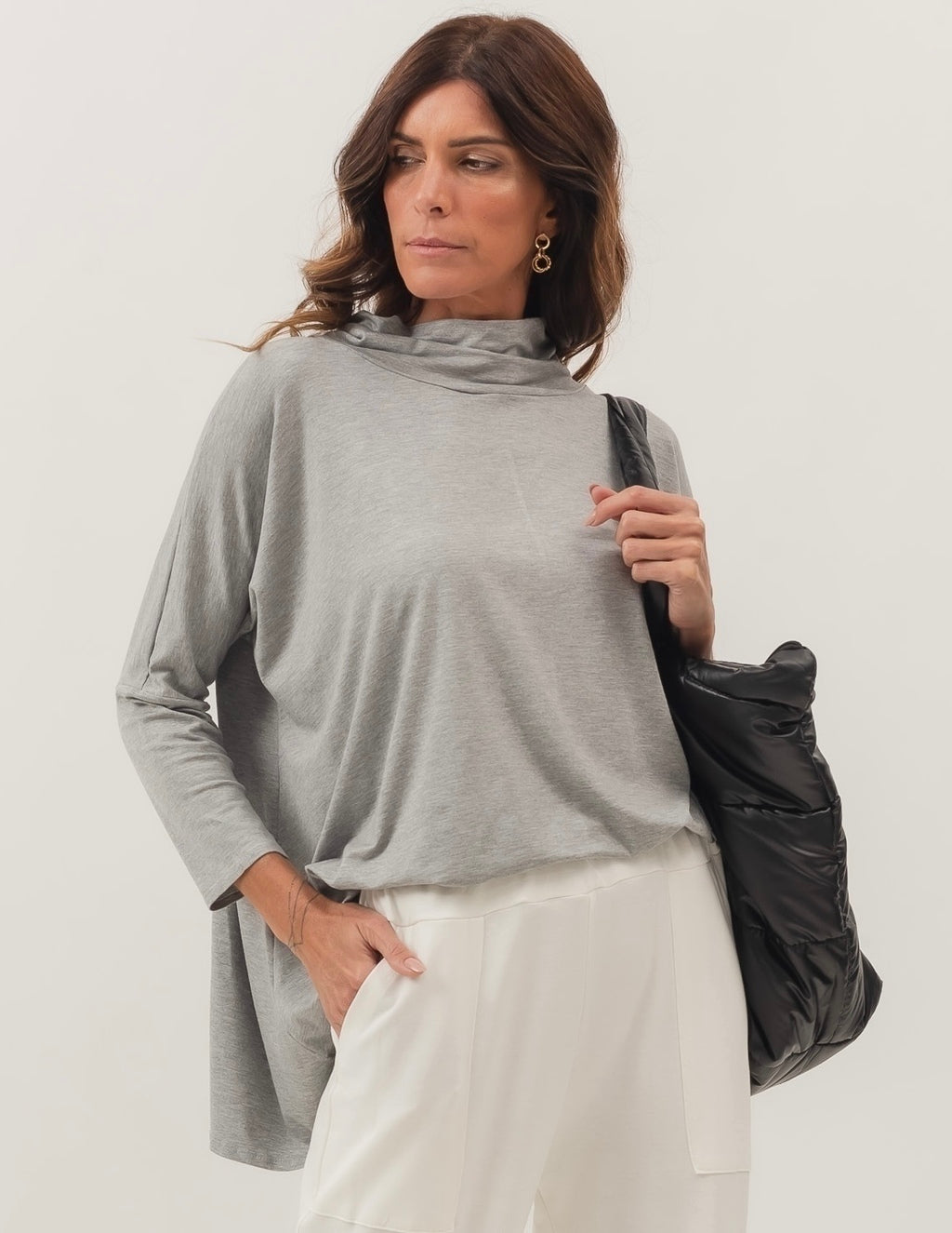Blusa Gola Boba Oversized Mescla