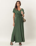 Vestido Longo Claudia Verde Militar