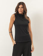 Conjunto Regata Barbara Preta e Calça Panama Preta
