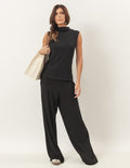 Conjunto Regata Barbara Preta e Calça Panama Preta