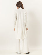 Trijunto Regata Fendas Malbec com Calça Panama Off White e Cardigan curto Off White