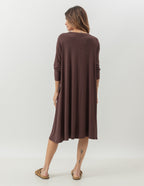 Vestido Mídi Milão Marrom