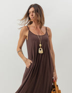 Vestido Luciana Marrom