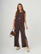 Conjunto Florence Marrom