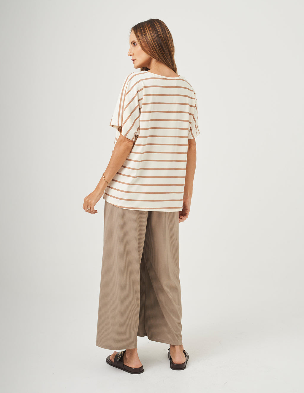 Blusa Maria Listras Bege