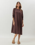 Vestido Mídi Milão Marrom