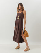 Vestido Luciana Marrom