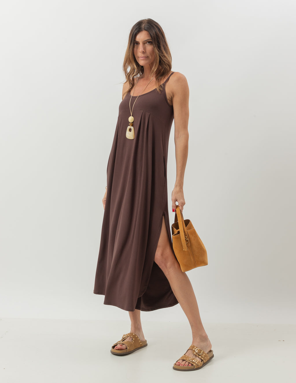 Vestido Luciana Marrom
