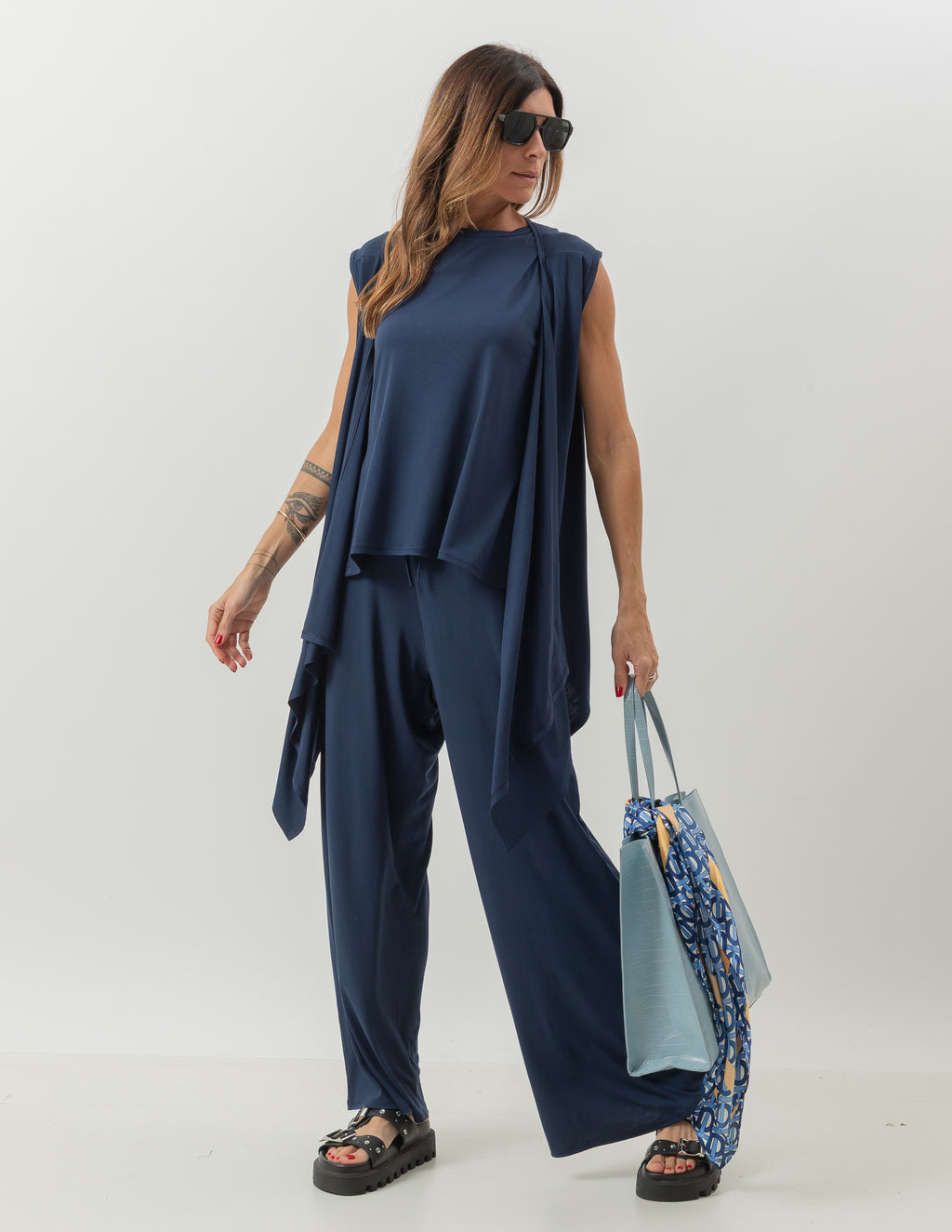CONJUNTO KIMONO AZUL MARINHO