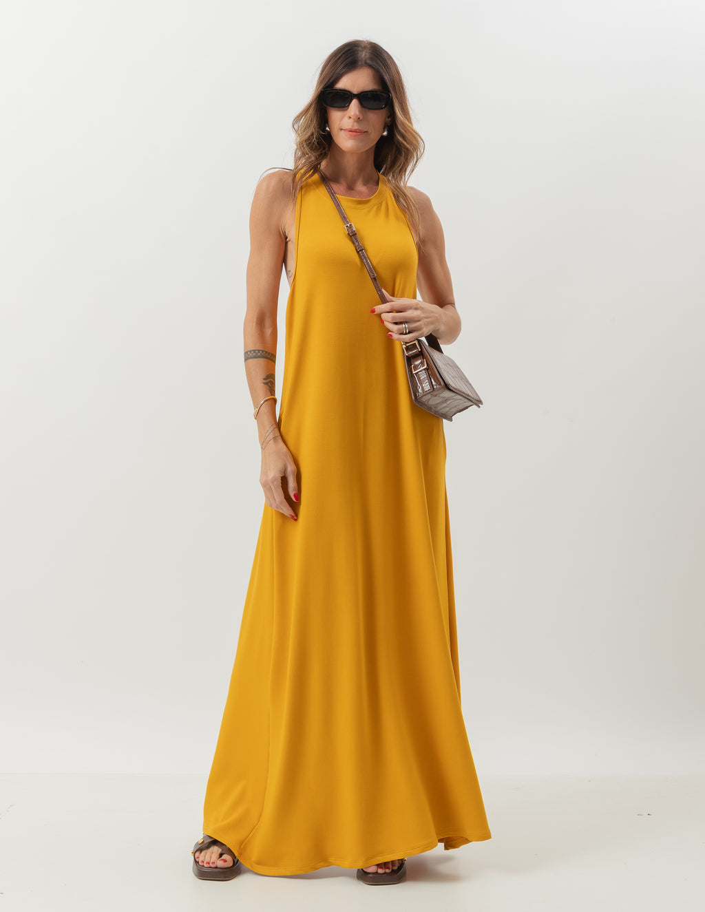 Vestido Nadador Santorini Mostarda