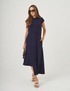 Vestido Desconstruído Jordana Azul Marinho