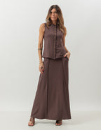 Conjunto Melanie Marrom