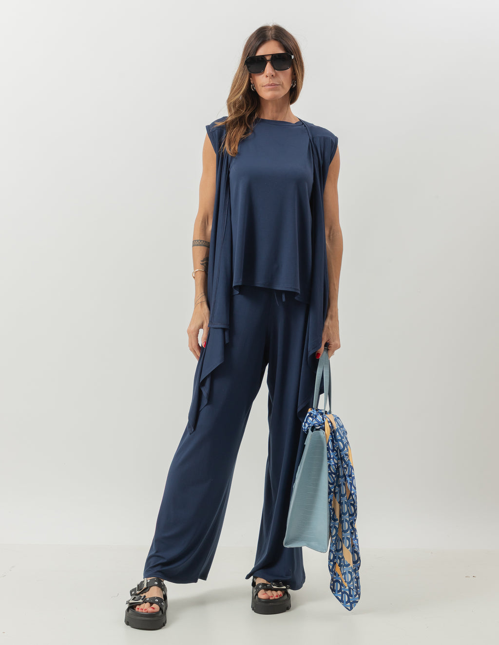 CONJUNTO KIMONO AZUL MARINHO