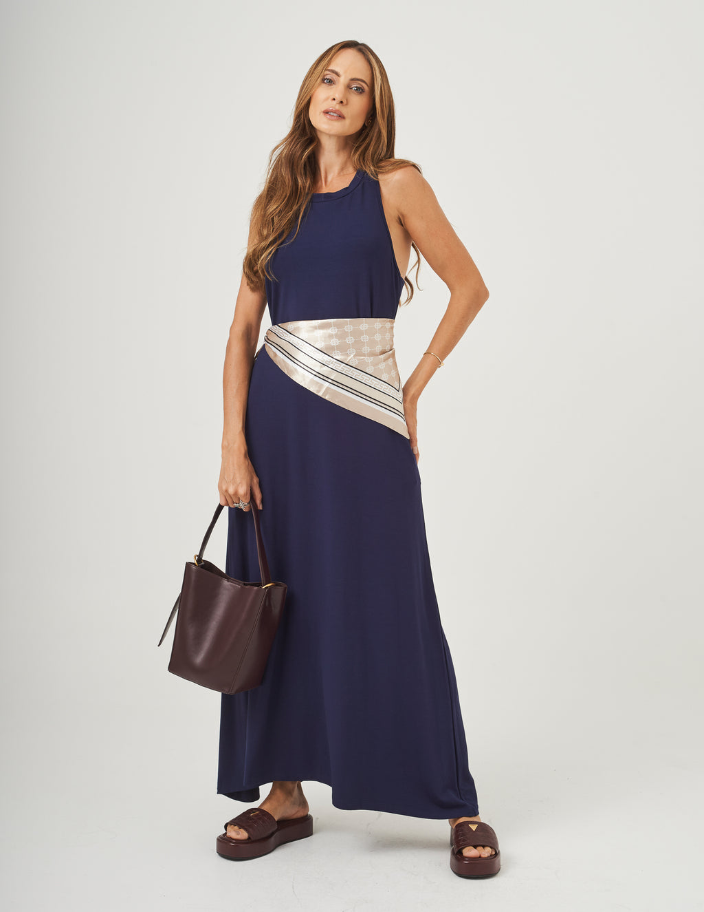 Vestido Nadador Santorini Azul Marinho
