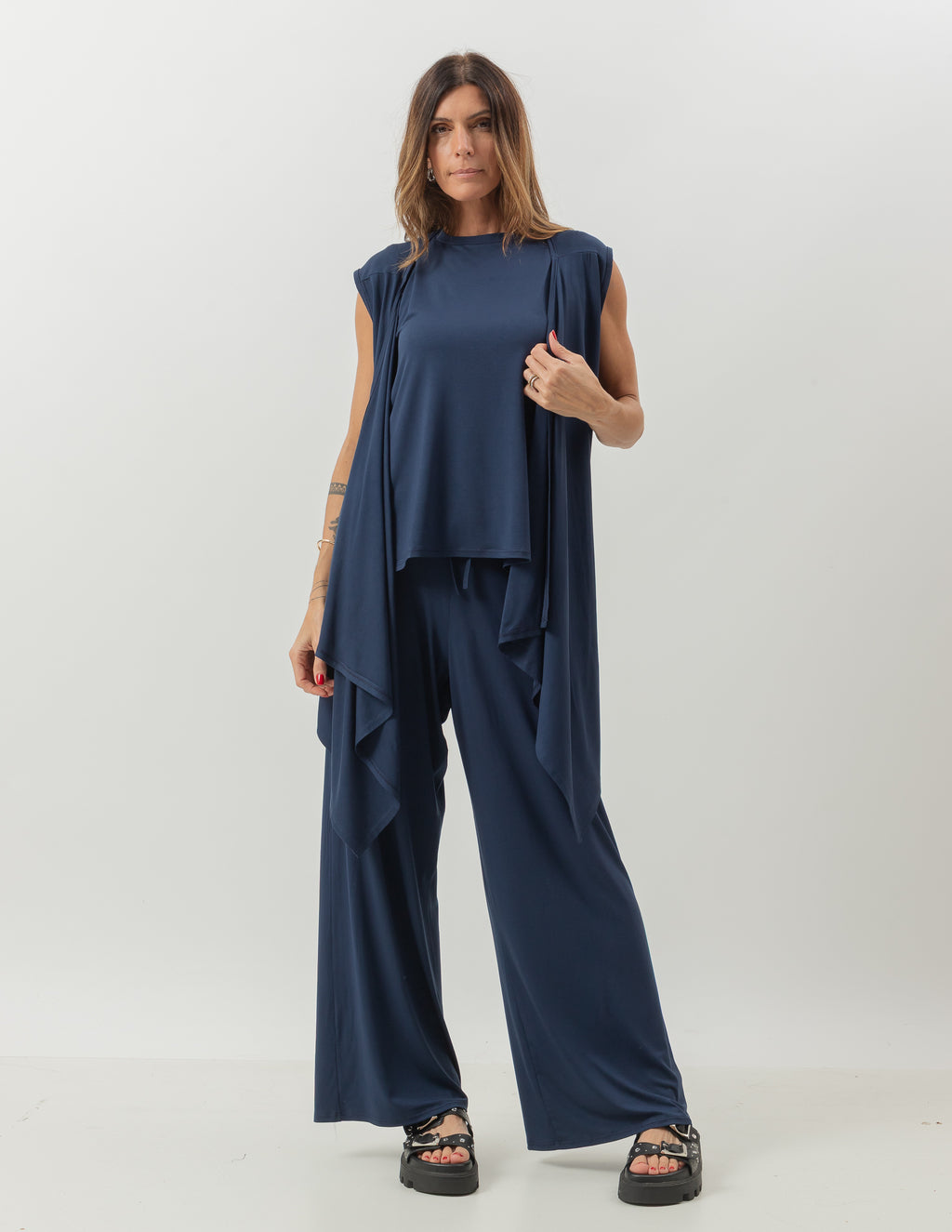 CONJUNTO KIMONO AZUL MARINHO