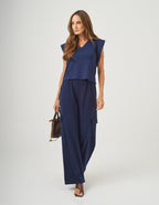 Calça Cargo Safira Azul Marinho