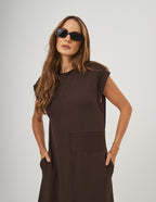 Vestido Desconstruído Jordana Marrom