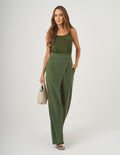 Conjunto Blusa Rio Fresh Verde Militar e Calça Chloe Verde Militar
