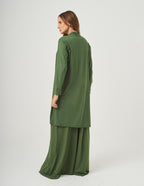 CONJUNTO VERONICA MILITAR E CARDIGAN MILITAR LONGO