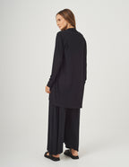 CONJUNTO VERONICA PRETO E CARDIGAN PRETO LONGO