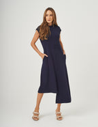 Vestido Desconstruído Jordana Azul Marinho